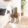 Chevet ANDY - Bois marron 1 tiroir Sapin