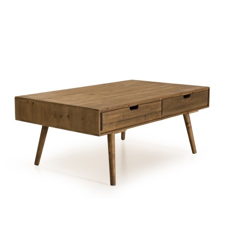 Table basse ANDY - Bois Sapin 4 tiroirs