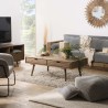 Table basse ANDY - Bois Sapin 4 tiroirs