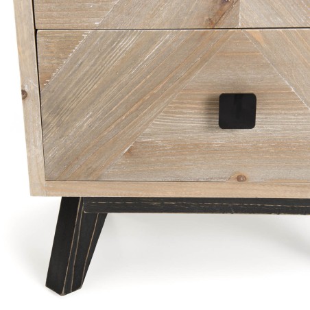 Chevet MANDY beige style scandinave 2 tiroirs