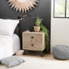 Chevet MANDY beige style scandinave 2 tiroirs