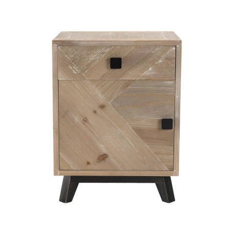 Chevet MANDY beige scandi 1 tiroir 1 porte