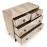 MANDY Beige Scandi Chest of Drawers - 4 Drawers, Pine