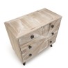 MANDY Beige Scandi Chest of Drawers - 4 Drawers, Pine