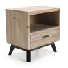Chevet MANDY beige scandi 1 tiroir 1 niche