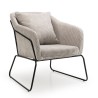Fauteuil AGATHE - Velours côtelé gris perle