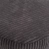 Tabouret rond AGATHE en velours côtelé gris anthracite