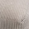 AGATHE Square Pouffe 57x57cm Pearl Grey Corduroy Fabric - Stylish and Versatile