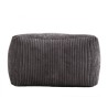 Pouf carré AGATHE 57x57cm velours côtelé gris anthracite