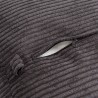 Pouf carré AGATHE 57x57cm velours côtelé gris anthracite