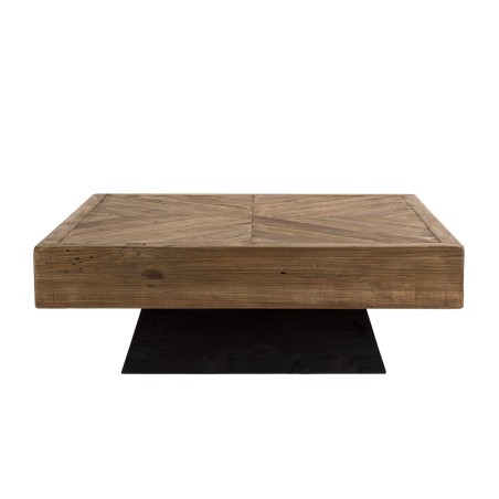 SANDY - Square Coffee Table in Brown Recycled Pine 99.5x99.5cm