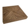 SANDY - Square Coffee Table in Brown Recycled Pine 99.5x99.5cm