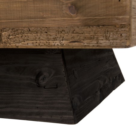 Table basse carrée en pin recyclé SANDY 99.5x99.5cm