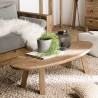 Table basse ovale en bois de pin recyclé SANDY
