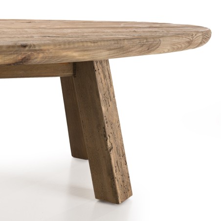 Table basse ovale en bois de pin recyclé SANDY