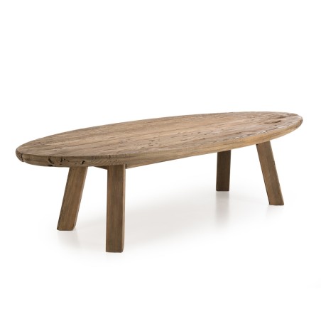 Table basse ovale en bois de pin recyclé SANDY