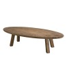 SANDY Oval Coffee Table in Brown Recycled Pine