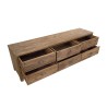 SANDY TV Stand in Brown with 6 Drawers | Recycled Pine