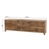SANDY TV Stand in Brown with 6 Drawers | Recycled Pine