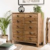 SANDY - Brown Cabinet with 2 Drawers and 2 Doors