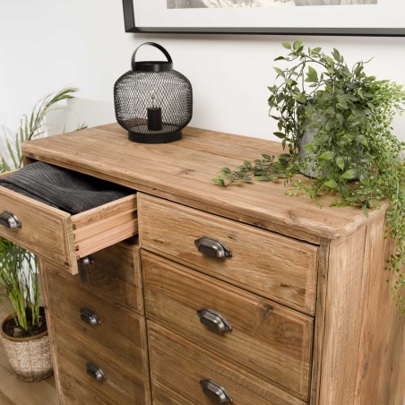 SANDY - Brown Cabinet with 2 Drawers and 2 Doors