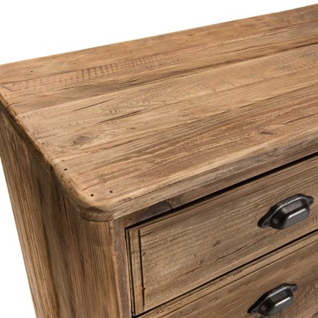 Meuble marron 2 tiroirs 2 portes SANDY en pin recyclé