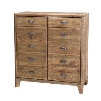 SANDY - Brown Cabinet with 2 Drawers and 2 Doors