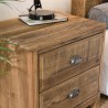 Chevet SANDY - Bois Pin recyclé 2 tiroirs