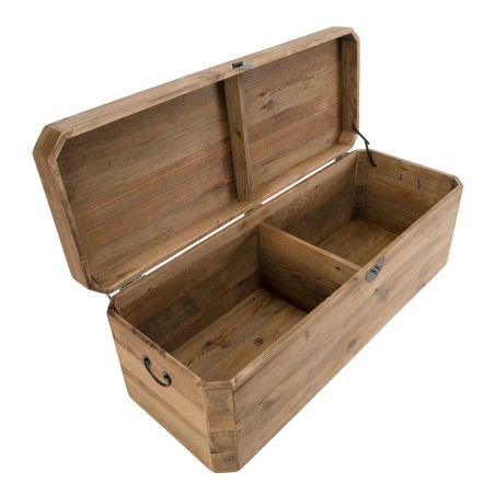 SANDY Brown Storage Chest - Recycled Pine with Black Metal Handles