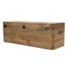 SANDY Brown Storage Chest - Recycled Pine with Black Metal Handles