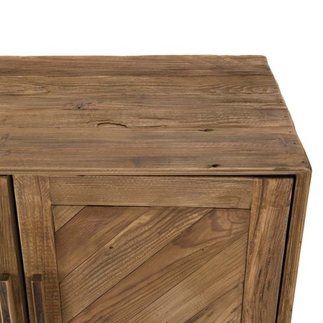 SANDY Brown 4-Door Sideboard in Recycled Pine - Contemporary Living Room Furniture