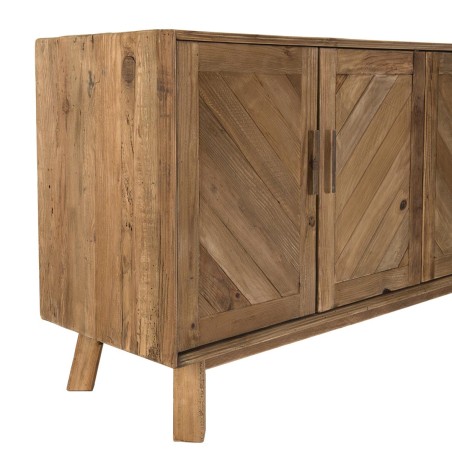Buffet marron 4 portes bois Pin recyclé SANDY