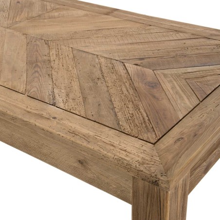 SANDY Brown Rectangular Dining Table 200x90cm - Recycled Pine
