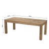 SECOND-HAND - Brown rectangular dining table 200x90cm recycled pine wood