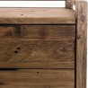 Commode marron 2 tiroirs bois Pin recyclé SANDY