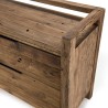 Commode marron 2 tiroirs bois Pin recyclé SANDY