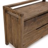 Commode marron 2 tiroirs bois Pin recyclé SANDY