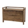 Commode marron 2 tiroirs bois Pin recyclé SANDY