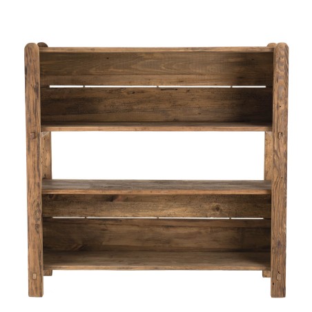 SANDY - Brown 3-tier Recycled Pine Wood Shelf