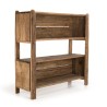 SANDY - Brown 3-tier Recycled Pine Wood Shelf