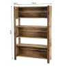 SANDY Brown 5-Tier Recycled Pine Wood Shelf