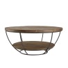 Table basse SIXTINE - Teck recyclé et métal noir