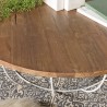 Table basse ronde en teck recyclé SIXTINE 120x120cm