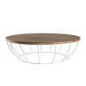 Table basse ronde en teck recyclé SIXTINE 120x120cm