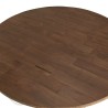 SIXTINE Round Coffee Table 120x120cm Recycled Teak White Metal Base