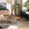 SIXTINE Round Coffee Table 80x80cm - Recycled Teak Top