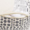 SACHA Square Pouf 46x46cm Cotton Fabric Grey Polka Dots