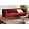 NELSON - Canapé NEW YORK 3 places in Burgundy Fabric
