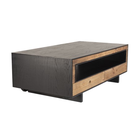 DANDY - Recycled Pine Coffee Table with Drawers and Niche