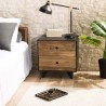 Chevet DANDY 2 tiroirs bois Pin recyclé